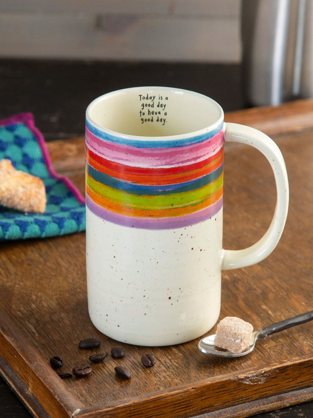 Natural Life Latte Mug - Rainbow (Today is a Good Day)