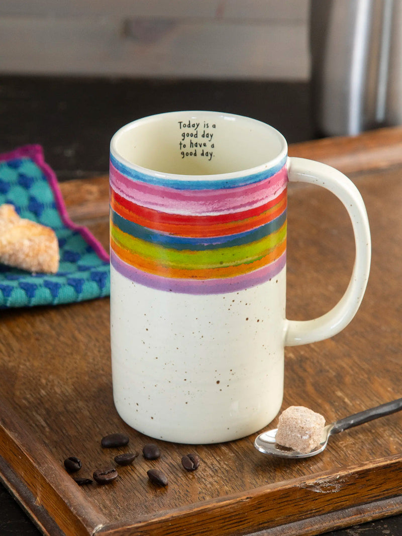 Natural Life Latte Mug - Rainbow (Today is a Good Day)