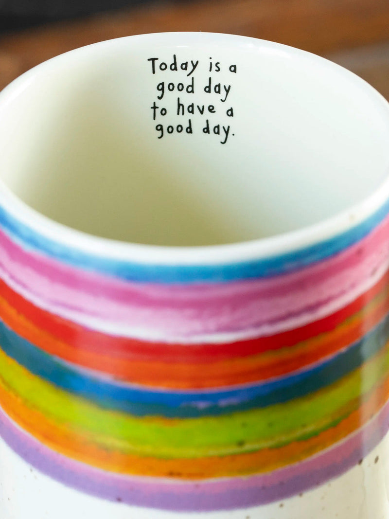 Natural Life Latte Mug - Rainbow (Today is a Good Day)