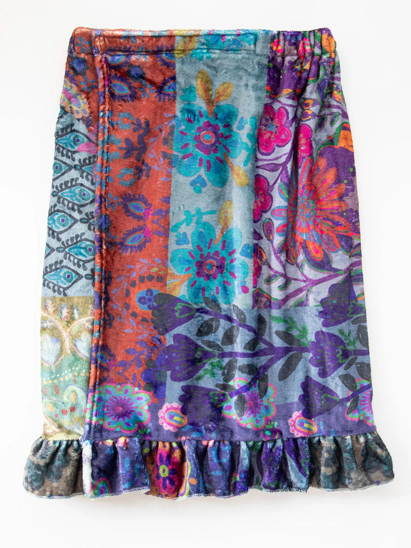Natural Life Shower Body Towel Wrap - Blue Patchwork