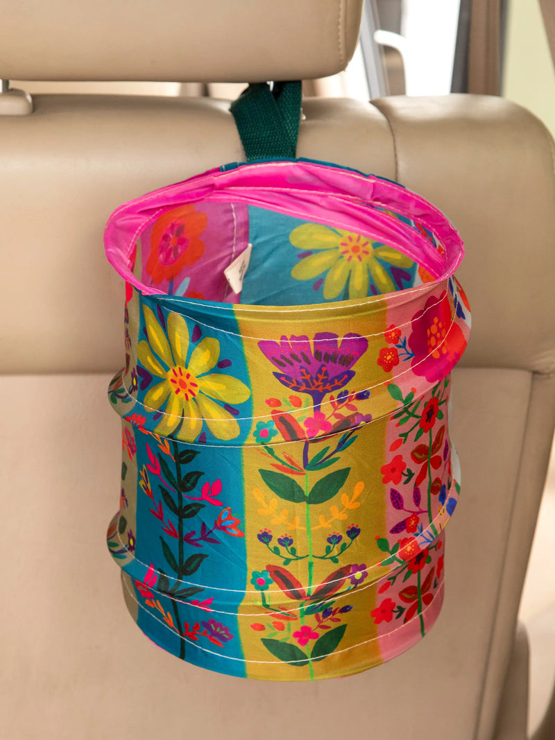 Natural Life® Mini Pop-Up Car Trash Can - Folk Floral