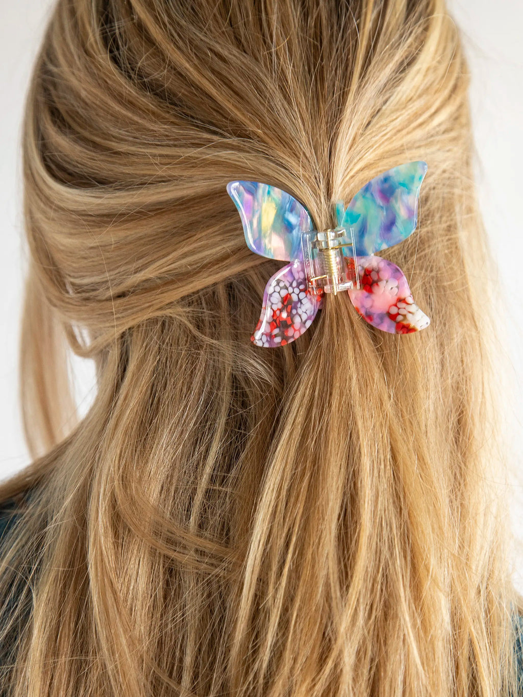 Natural Life® Butterfly Hair Claw Clip - Dusty Blue