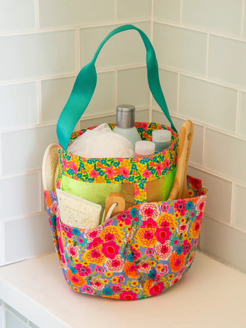 Natural Life Shower Caddy - Retro Floral Garden