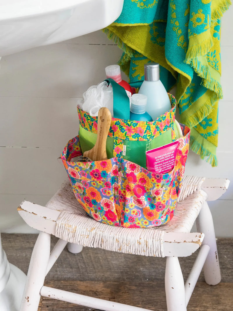 Natural Life Shower Caddy - Retro Floral Garden