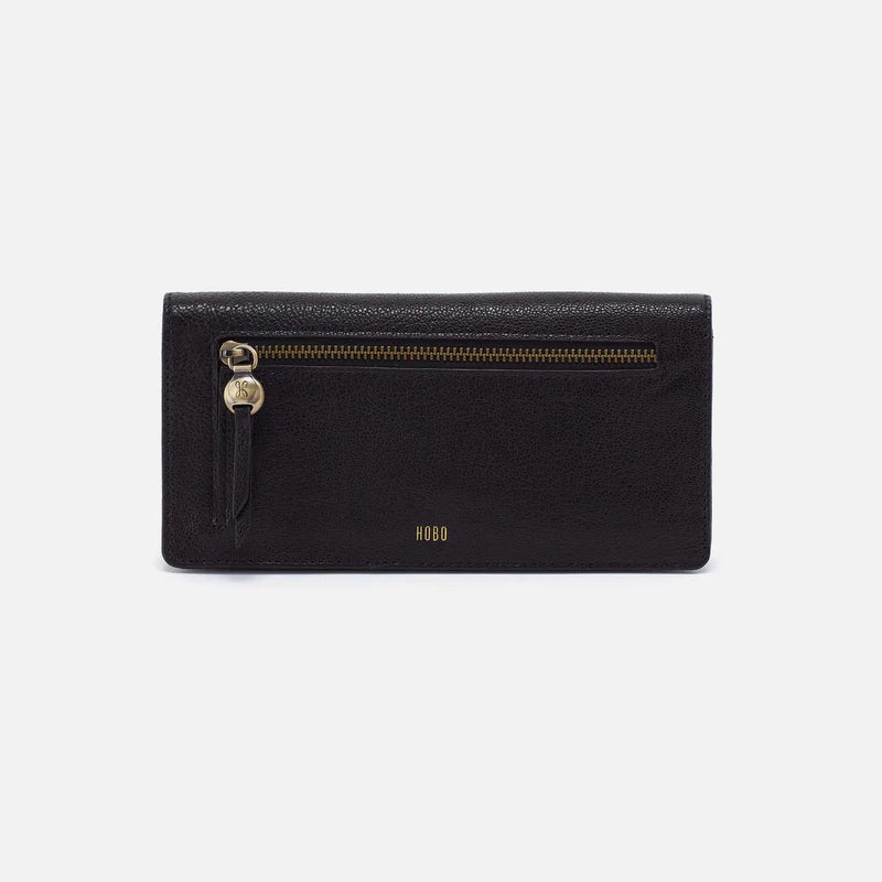 HOBO Hutton Large Wallet - Micrograin Leather | Black