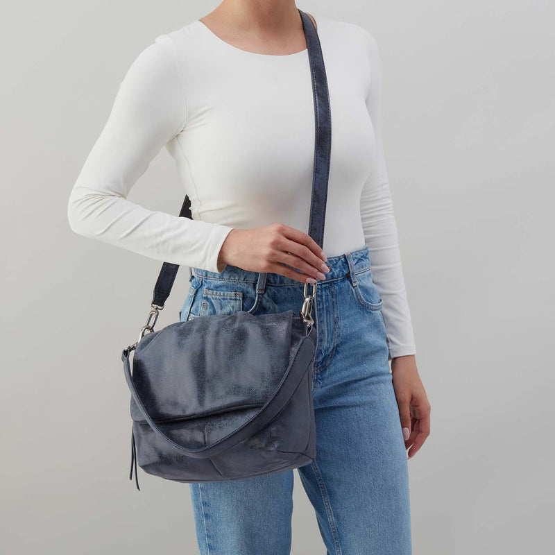 HOBO Harley Convertible Shoulder Bag - Indigo Sky Buffed Leather