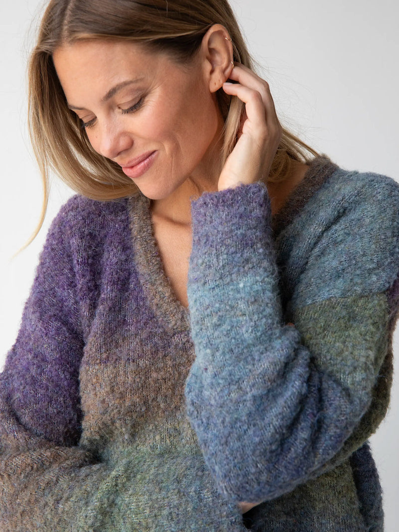 Natural Life Snuggle Up V-Neck Sweater - Navy