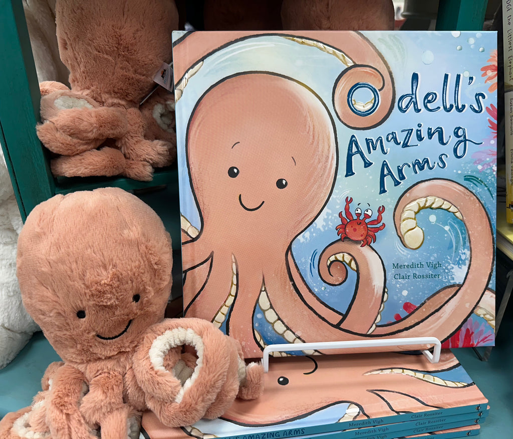 Jellycat Odell’s Amazing Arms Book and Odell Octopus Little Plush Set
