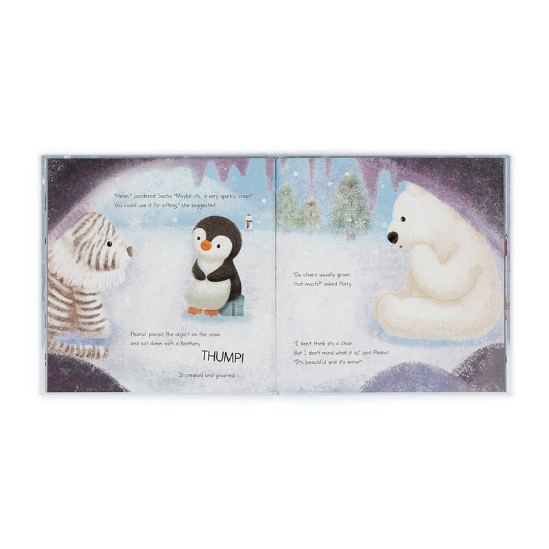 Jellycat Peanut Penguin’s Perfect Present Book And Peanut Penguin Medium Plush Set