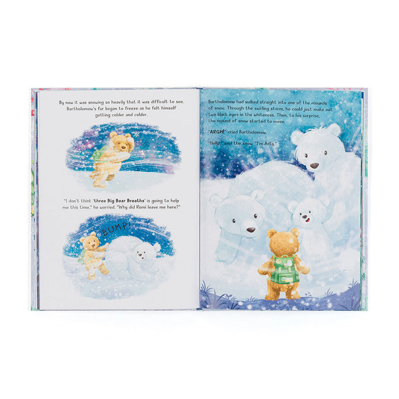 Jellycat Bartholomew Bear And The Snow Giants Book And Bartholomew Bear Medium Plush Set