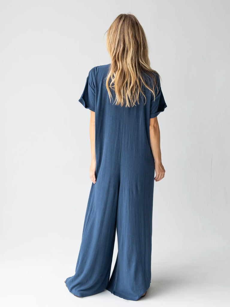 Natural Life Jenna Jumpsuit - Denim Blue