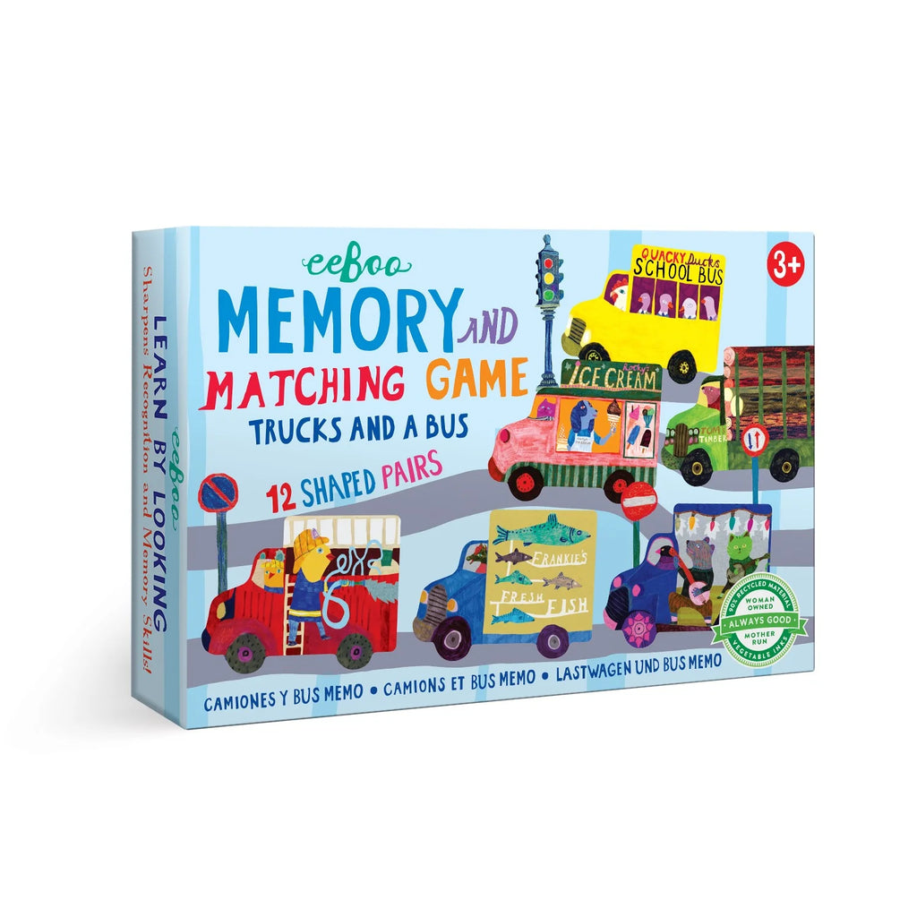 Eeboo Trucks & a Bus Little Memory & Matching Game