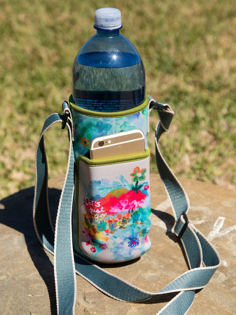 Natural Life® Insulated Water Bottle Carrier - Cream Let's Just Go