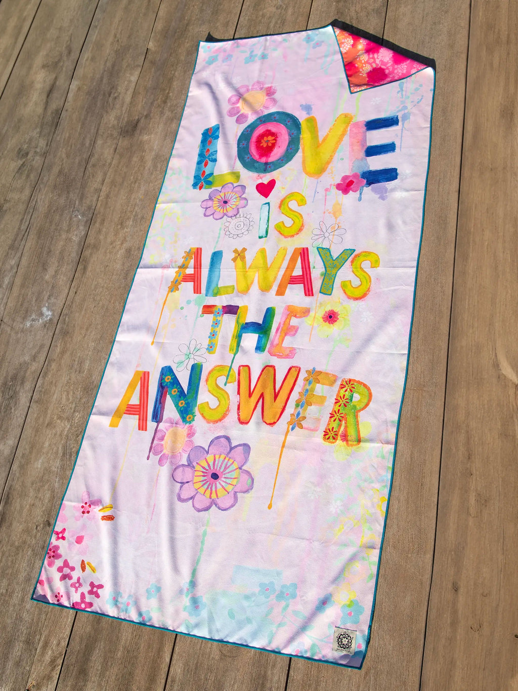 Natural Life - Double-Sided Microfiber Beach Towel - Love Is Always The Answer