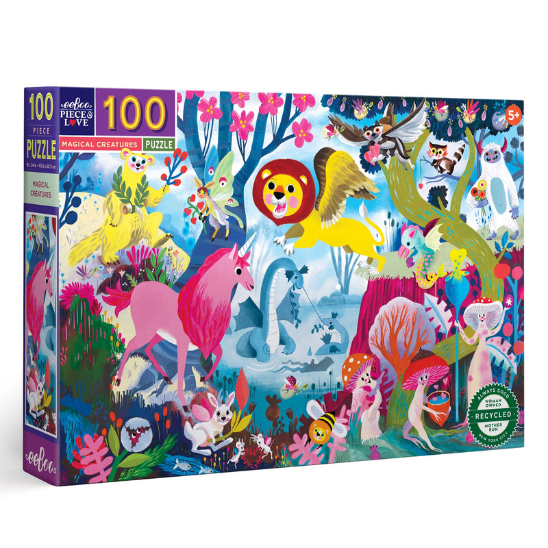 eeBoo - Magical Creatures 100 Piece Puzzle