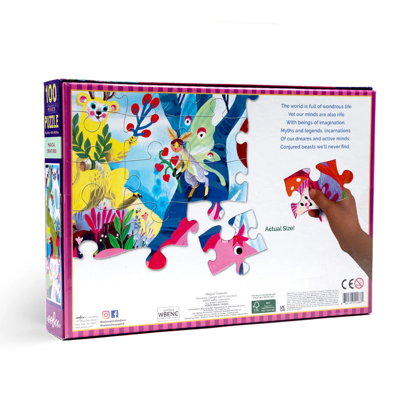 eeBoo - Magical Creatures 100 Piece Puzzle