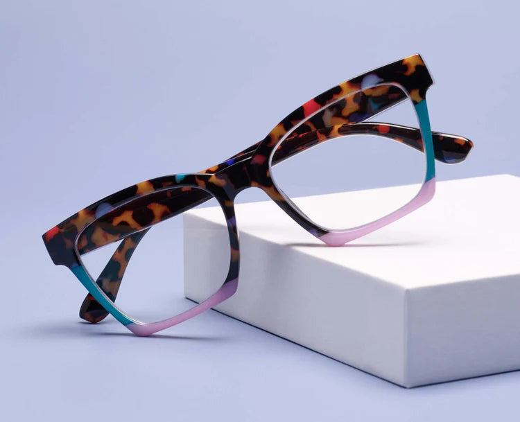 Peepers Readers - Birdie - Peepfetti Tortoise Colorblock (with Blue Light Focus™ Eyewear Lenses)