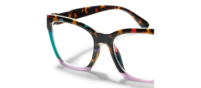 Peepers Readers - Birdie - Peepfetti Tortoise Colorblock (with Blue Light Focus™ Eyewear Lenses)