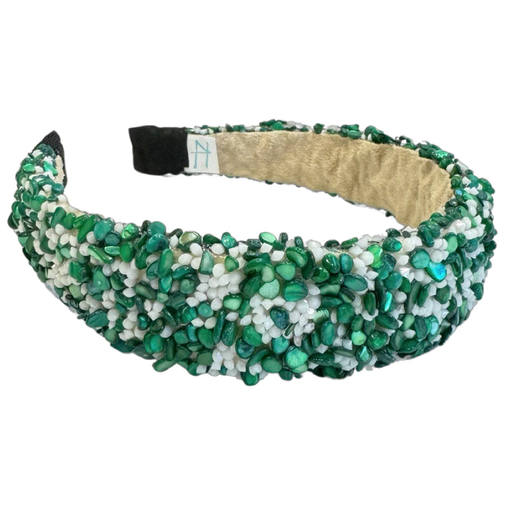 Headbands of Hope - All That Glitters Headband - Green + White
