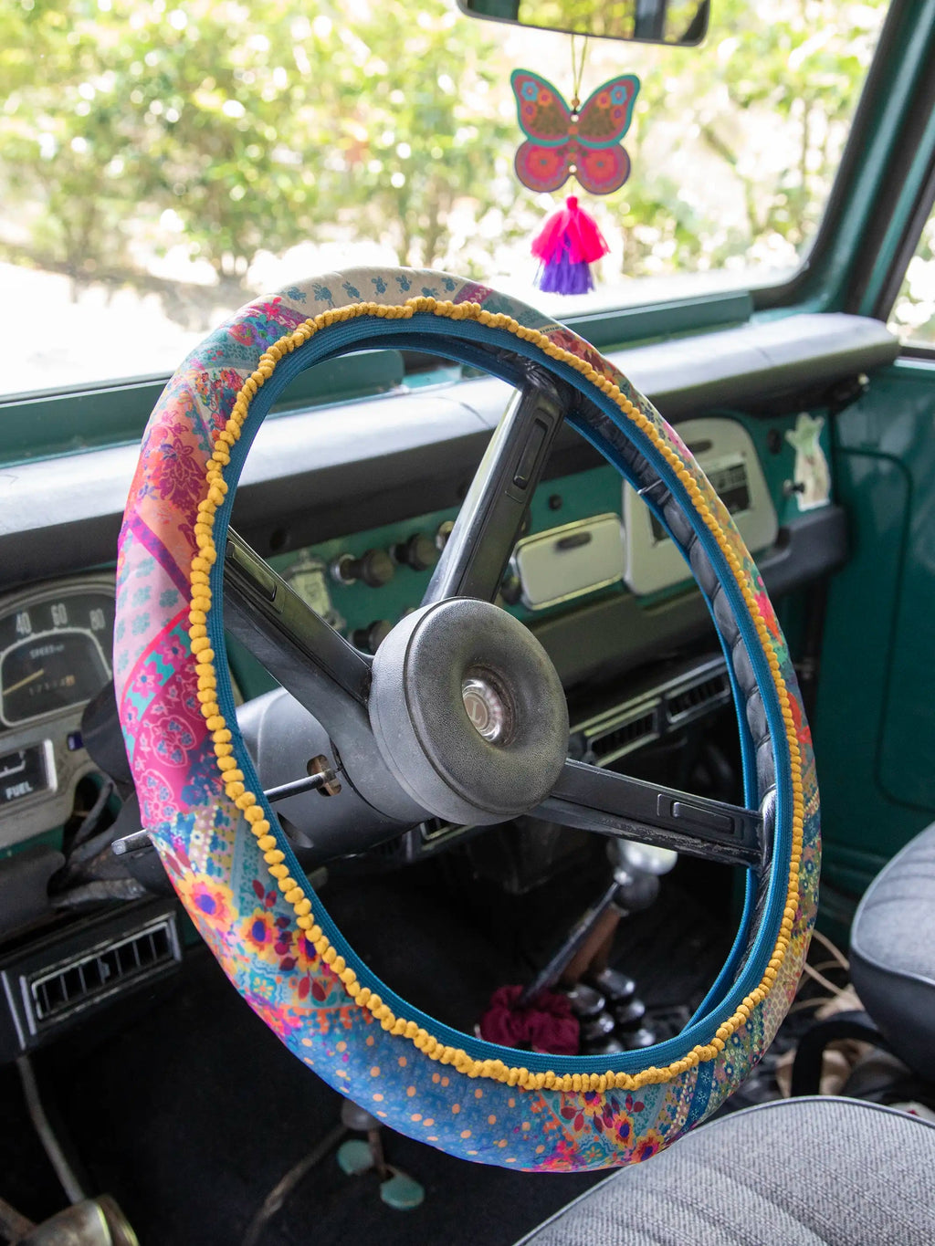 Natural Life Steering Wheel Cover, 15" - Dark Turquoise