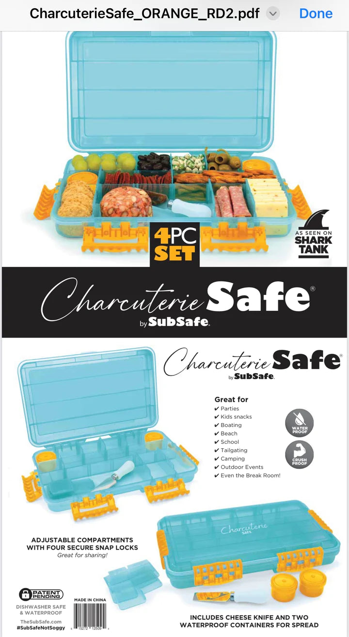 SUBSAFE™ Charcuterie Safe: Snack Set For On The Go! - Light Blue +
