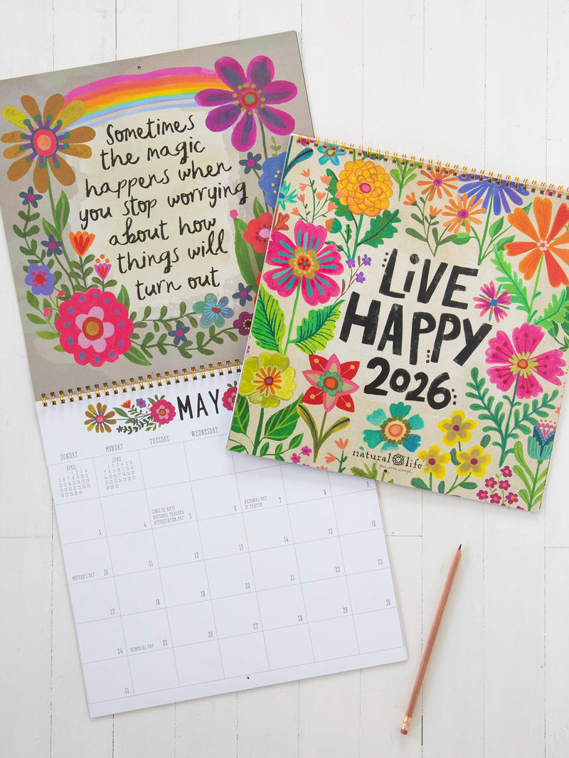 Natural Life 2026 Calendar - Live Happy