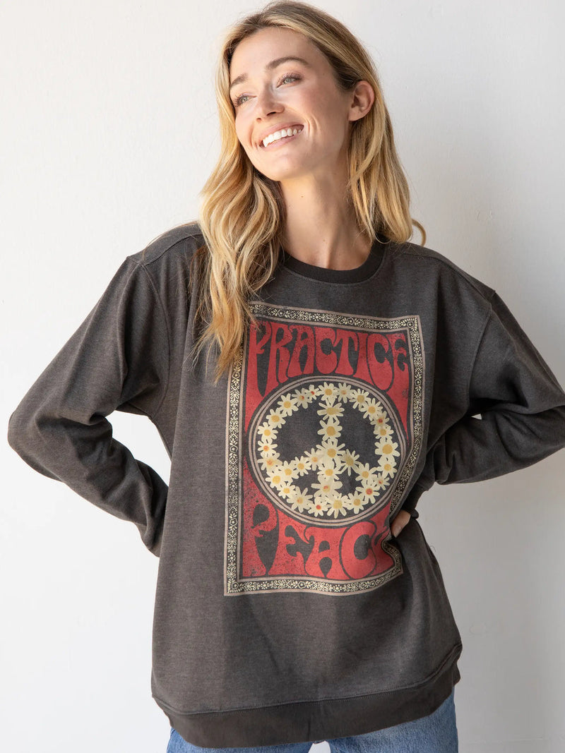 Natural Life Comfy Pocket Sweatshirt - Practice Peace