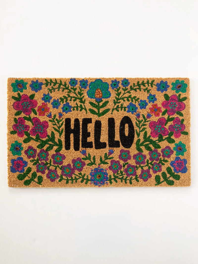 Natural Life Bungalow Doormat - Hello