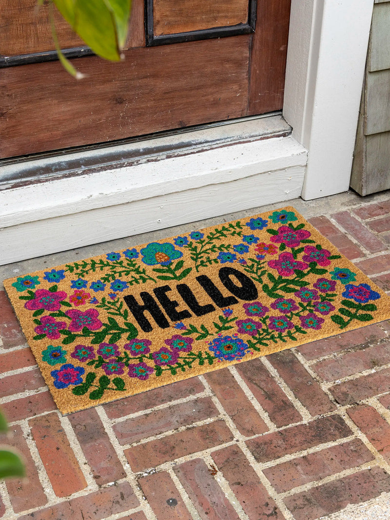 Natural Life Bungalow Doormat - Hello
