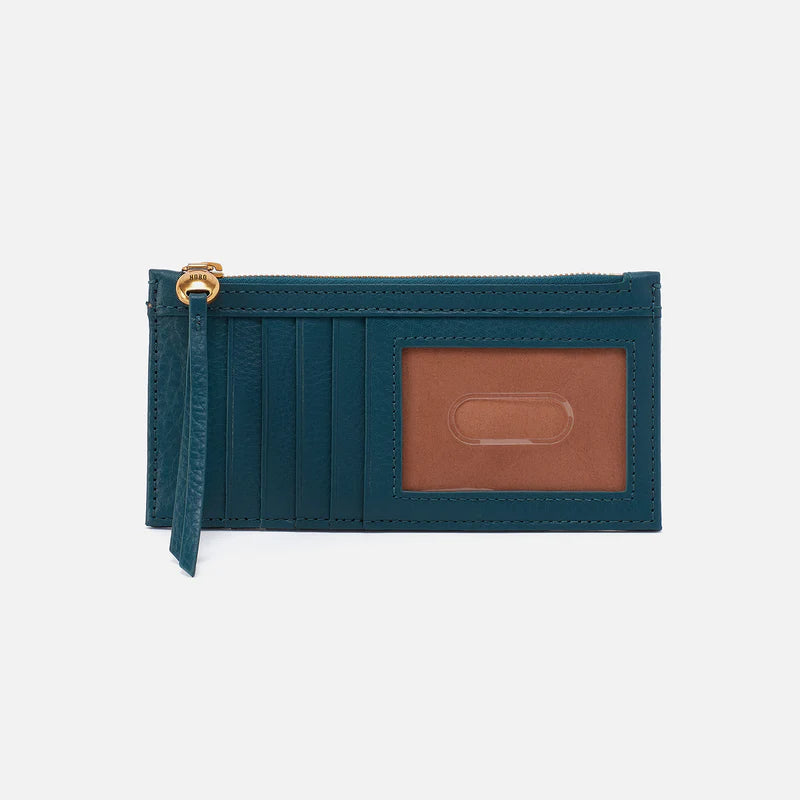 HOBO Carte Credit Card Wallet - Midnight Teal Pebbled Leather