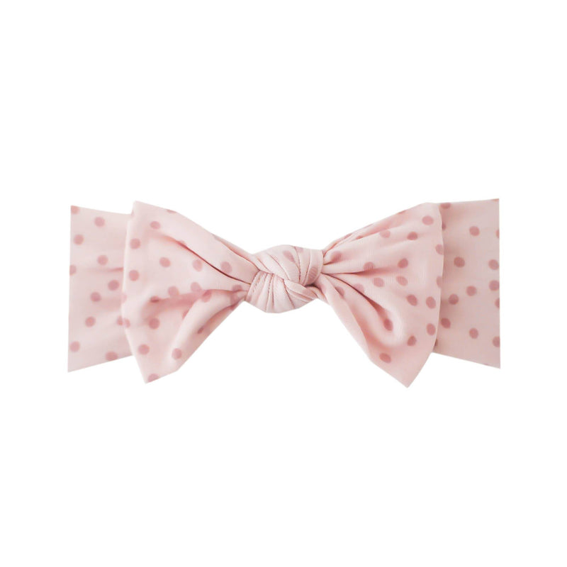 Copper Pearl Knit Headband Bow (Assorted Prints)