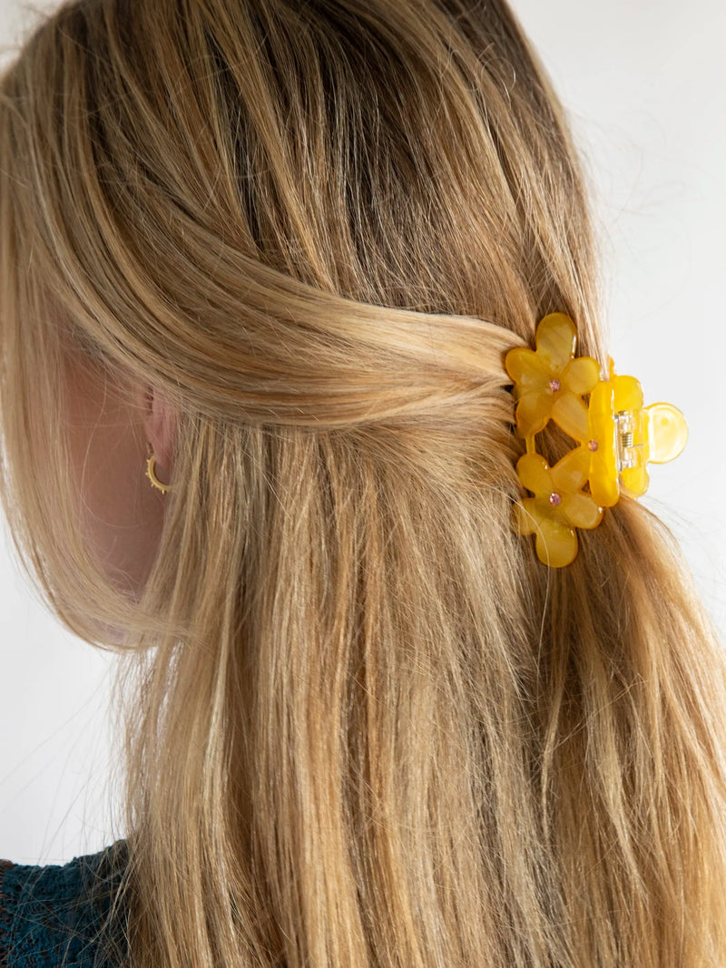 Natural Life® Blossom Cluster Hair Claw - Yellow