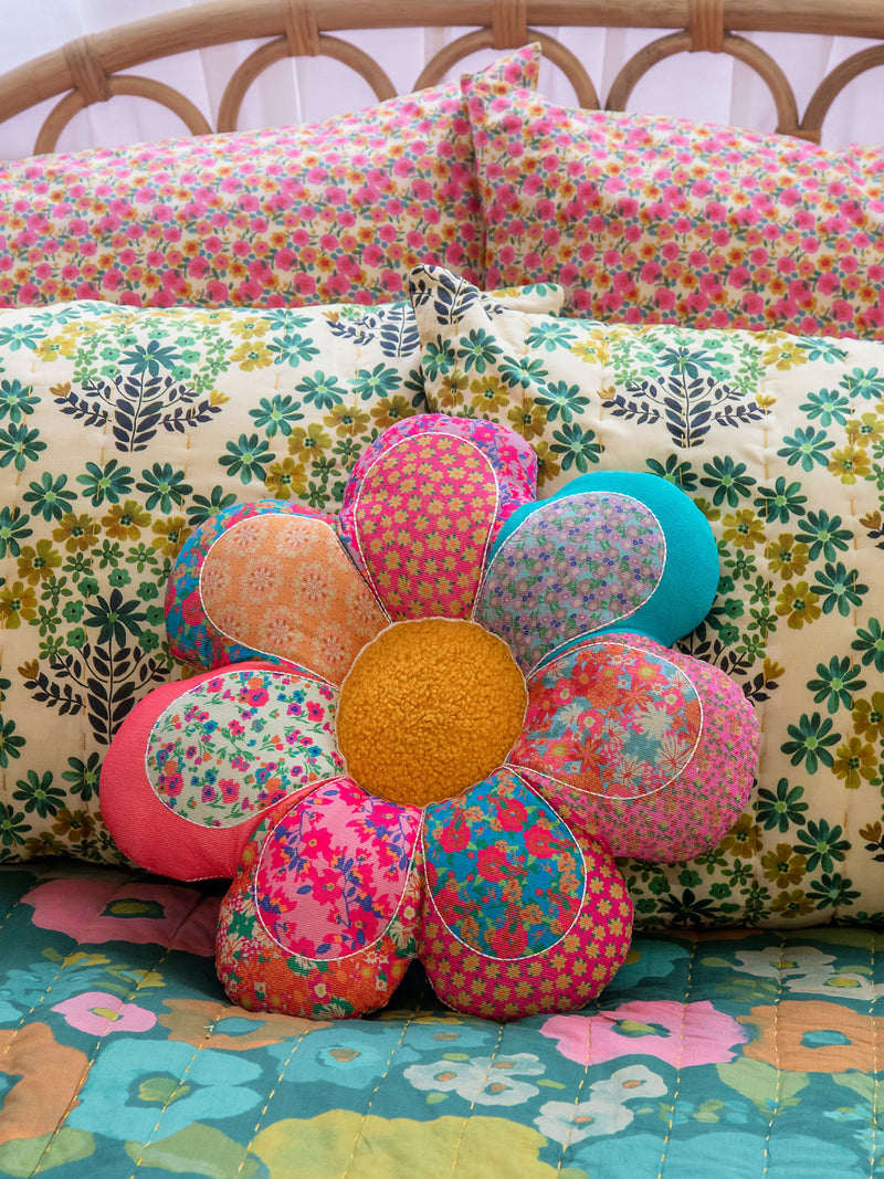 Natural Life® Whimsy Patchwork Pillow - Flower