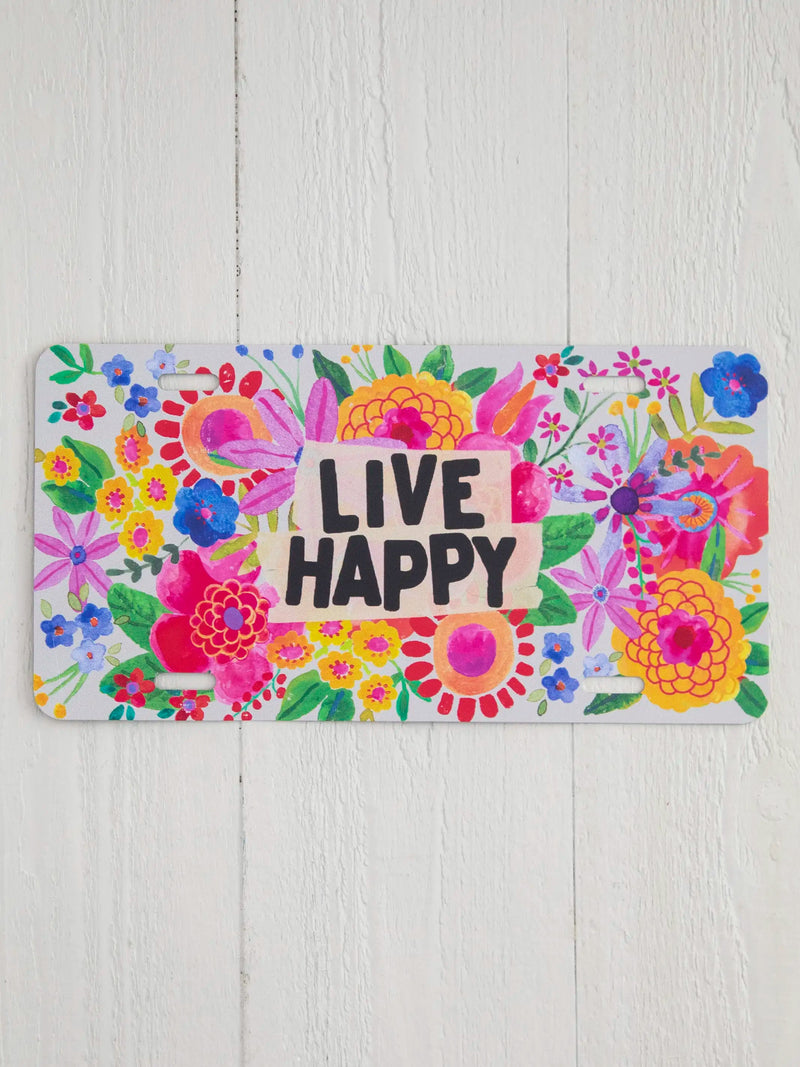 Natural Life Novelty License Plate - Live Happy