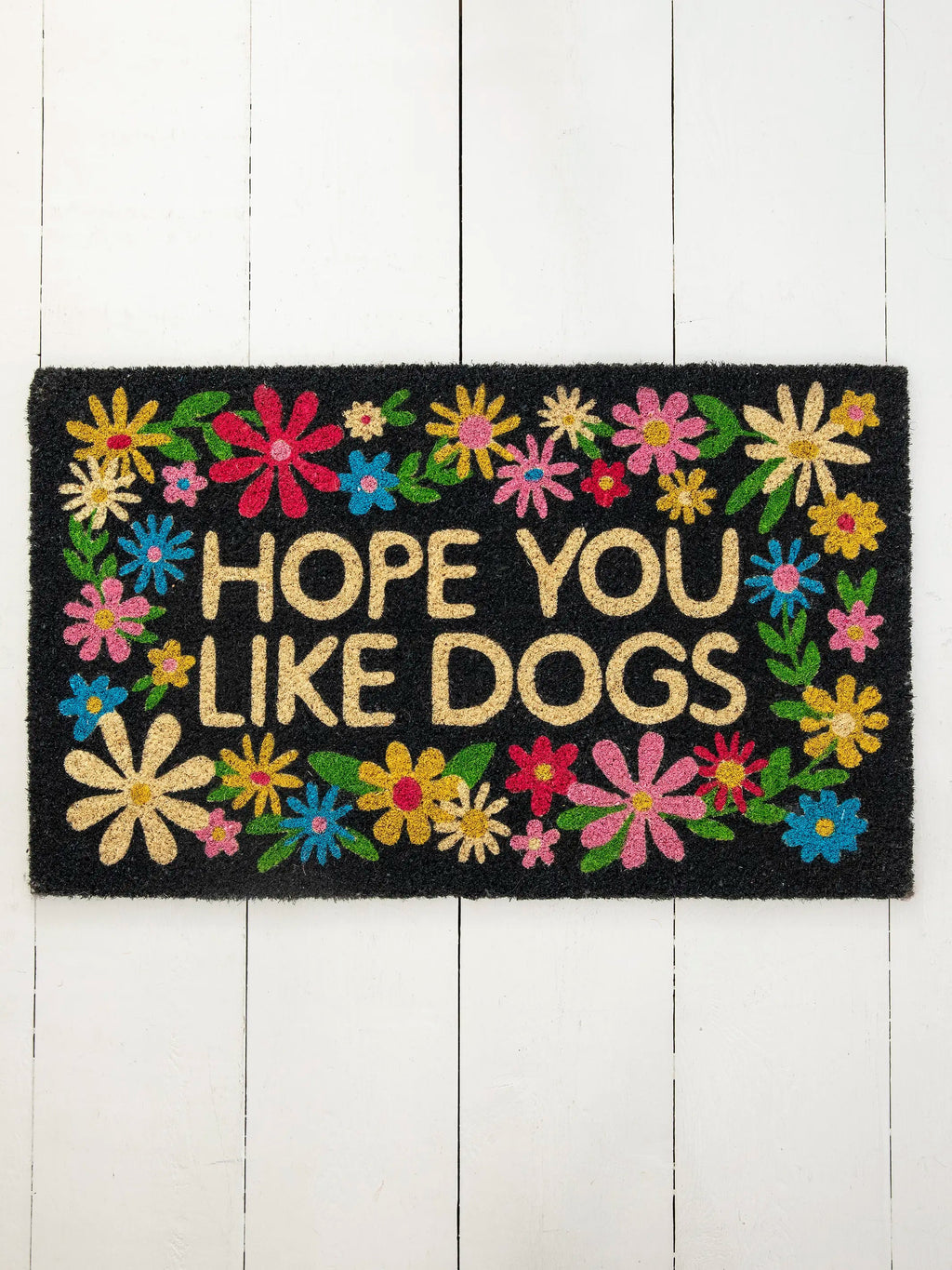Natural Life Bungalow Doormat - Like Dogs Black