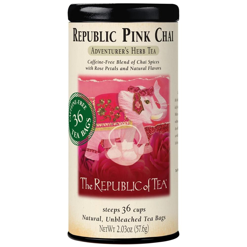 The Republic of Tea - Republic Pink Chai® Black Tea Bags