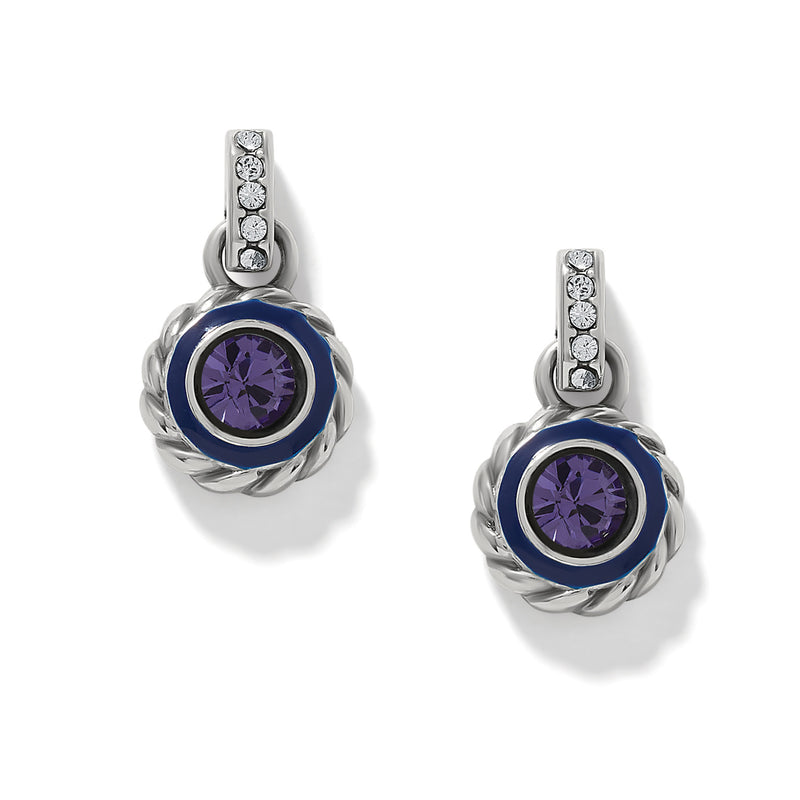 Brighton Halo Gemma Petite Round Post Drop Earrings