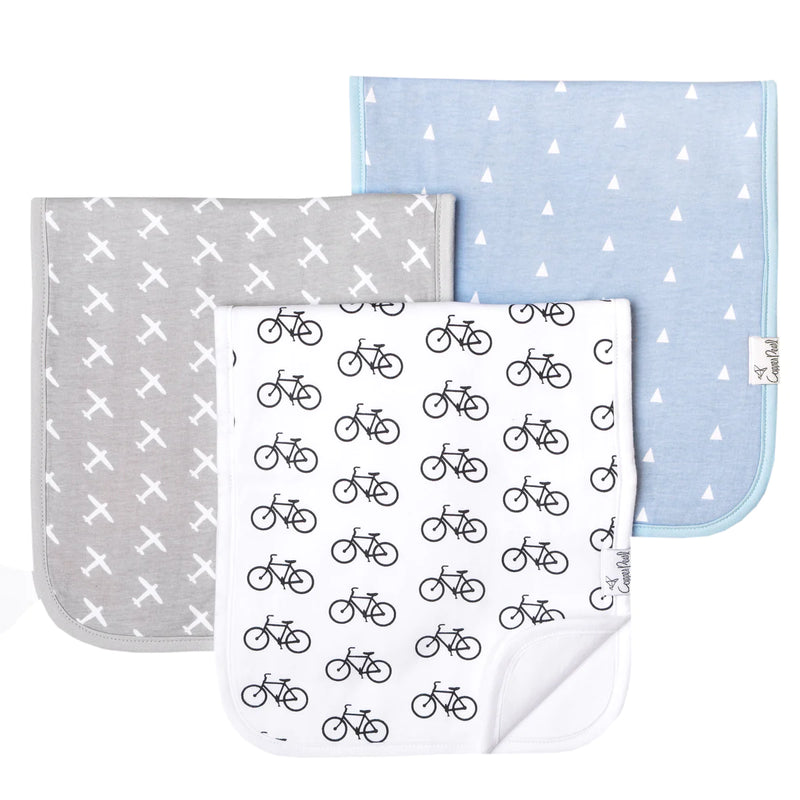 Copper Pearl Premium Burp Cloths - Set of 3 (Assorted Prints) -