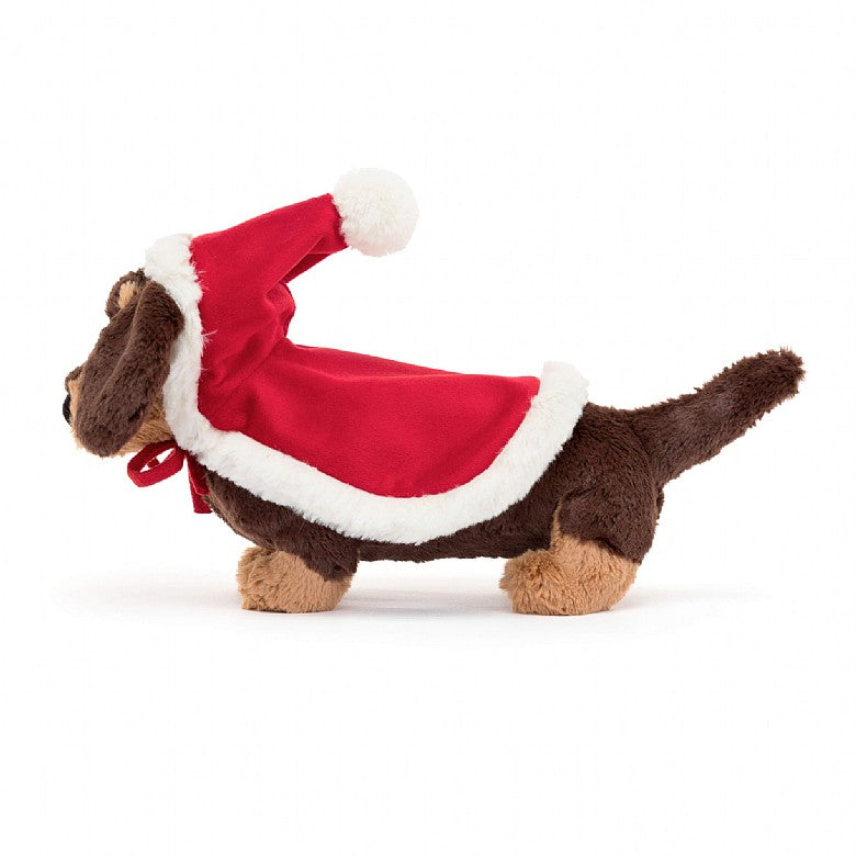 Jellycat Otto’s Snowy Christmas Book and Winter Warmer Otto Sausage Dog Plush Set