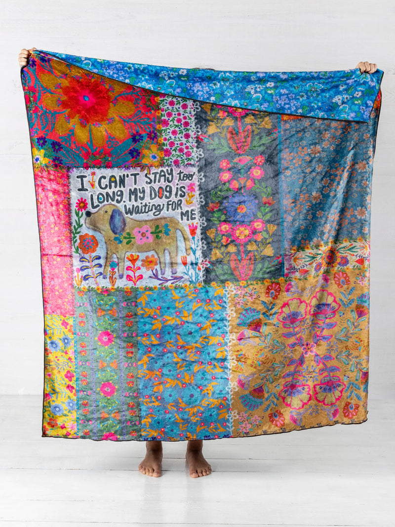 Natural Life Reversible Cozy Throw Blanket - Dog