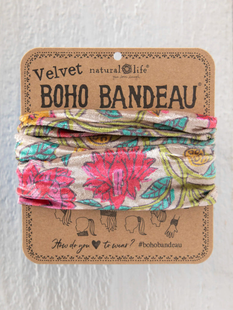 Natural Life Velvet Boho Bandeau® - Multicolored Lush Zinnias