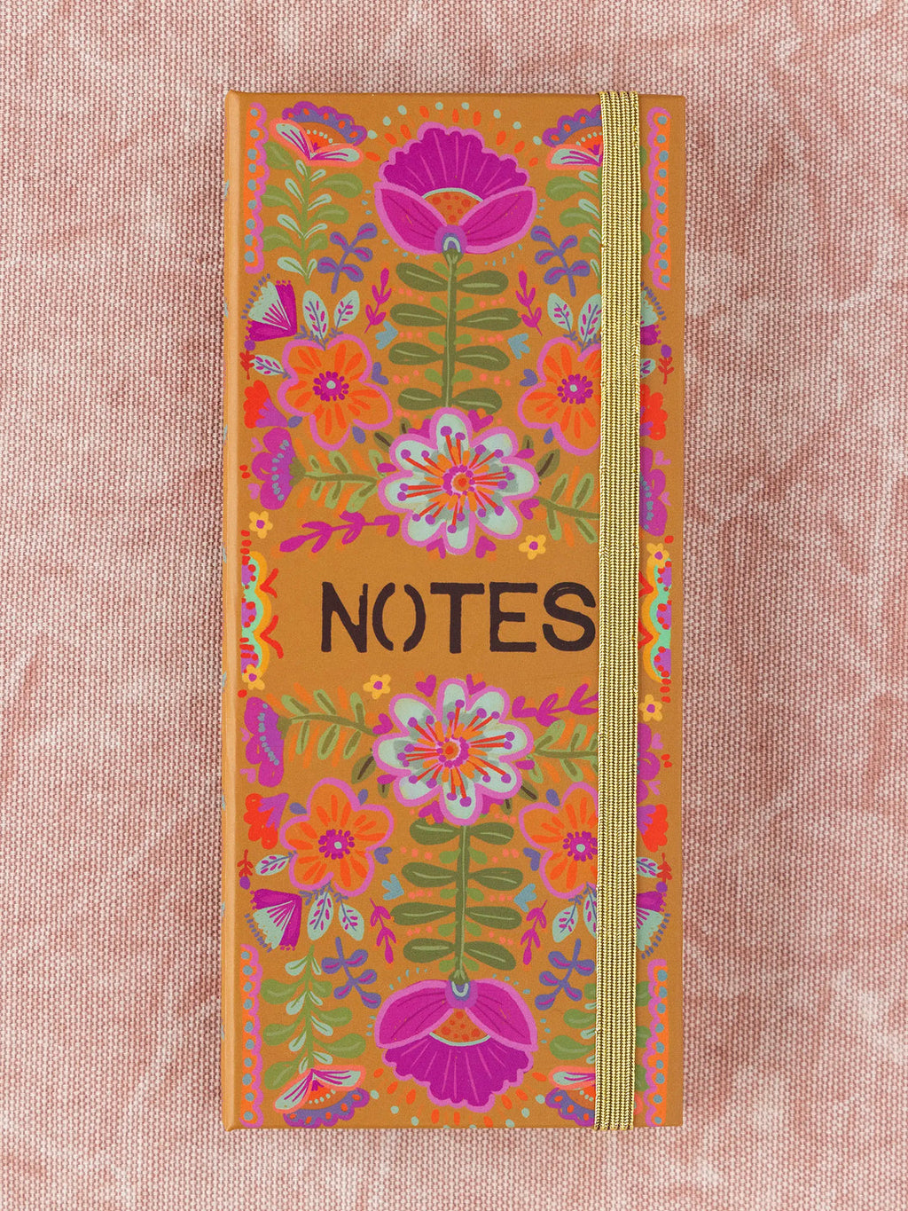 Natural Life Sticky Note Book - Mustard Folk Flower