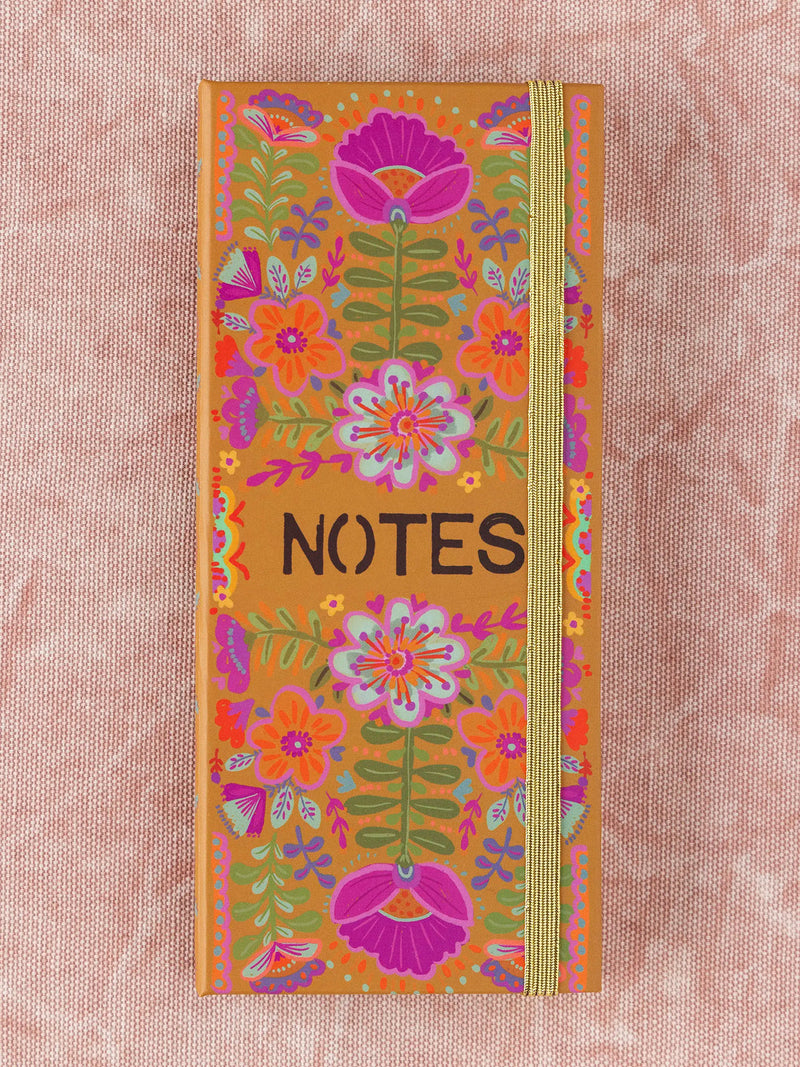 Natural Life Sticky Note Book - Mustard Folk Flower