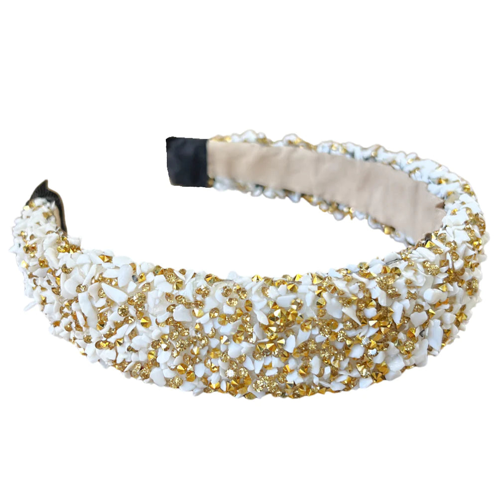 Headbands of Hope - All That Glitters Headband - Gold + Cream