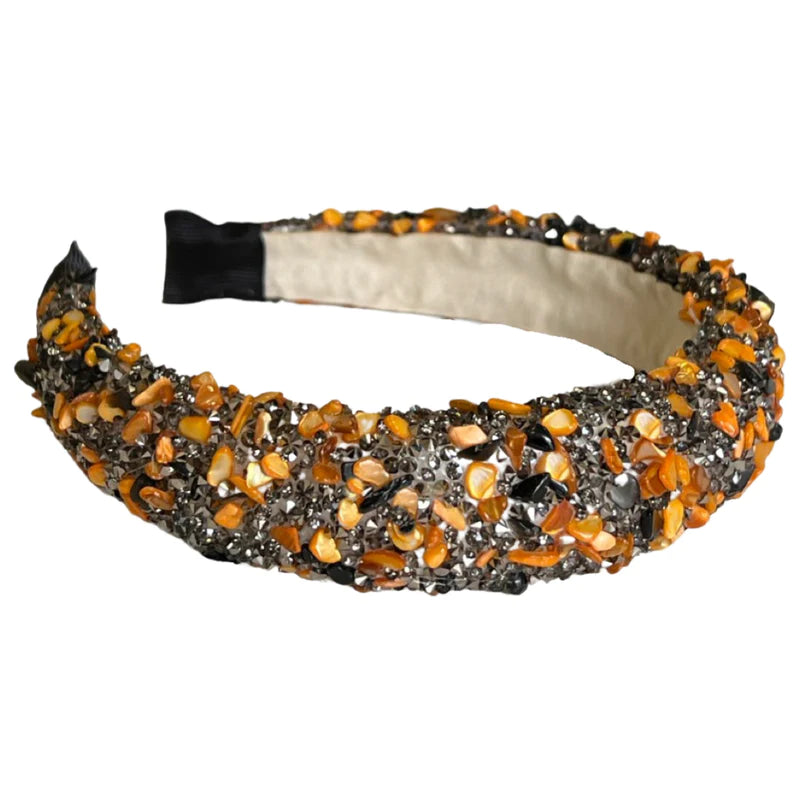 Headbands of Hope - All That Glitters Headband - Black + Orange (Limited Edition)