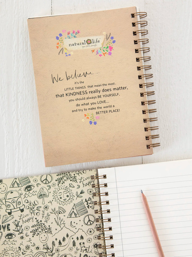 Natural Life® Spiral Notebook - Patchwork Chirps