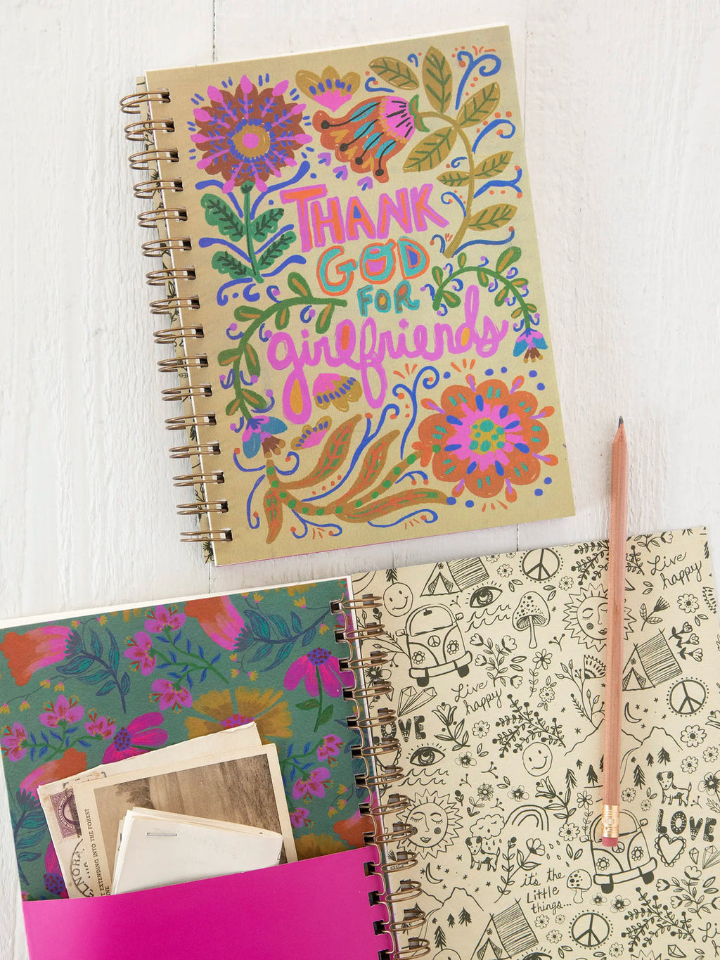 Natural Life® Spiral Notebook - Thank God For Girlfriends