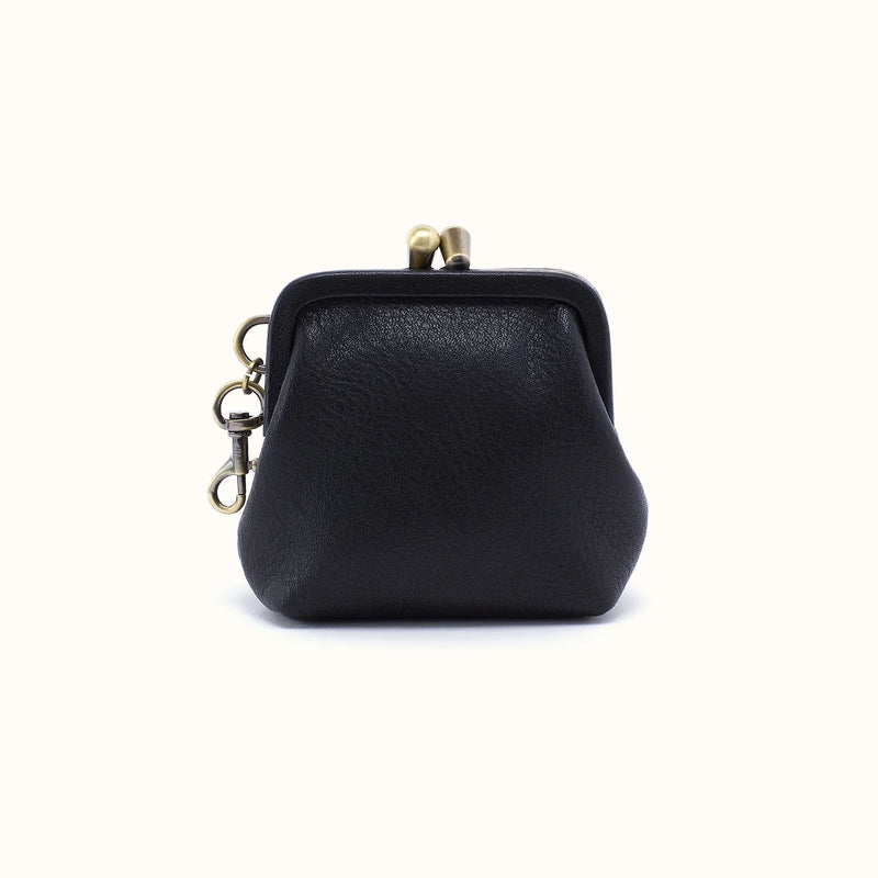 HOBO Alba Frame Clip Pouch - Black (Pebbled Leather)
