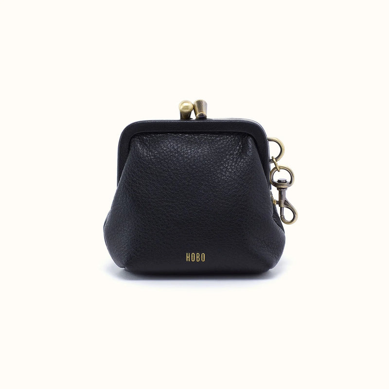 HOBO Alba Frame Clip Pouch - Black (Pebbled Leather)