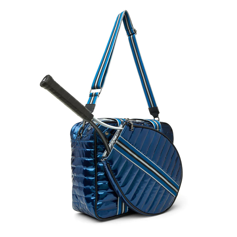 THINK ROYLN YOU ARE THE CHAMPION TENNIS BAG - Glossy Navy Patent